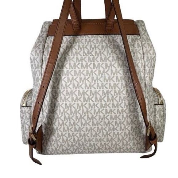 MICHAEL KORS ABBEY Vanilla Large Cargo Signature Backpack Bag 35T9GAYB7B NWOT - Picture 16 of 16